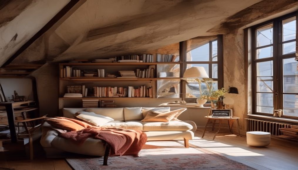 milan attic loft moderno in luxury editorial photography