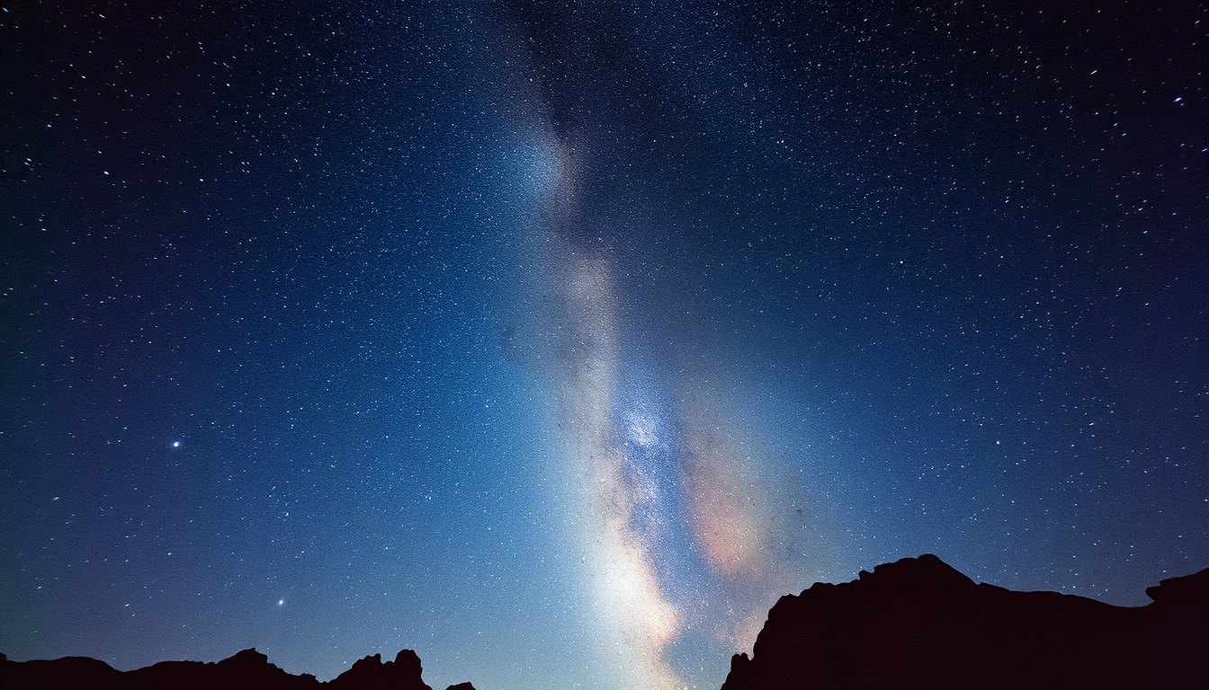 milky way center galactic in editorial style