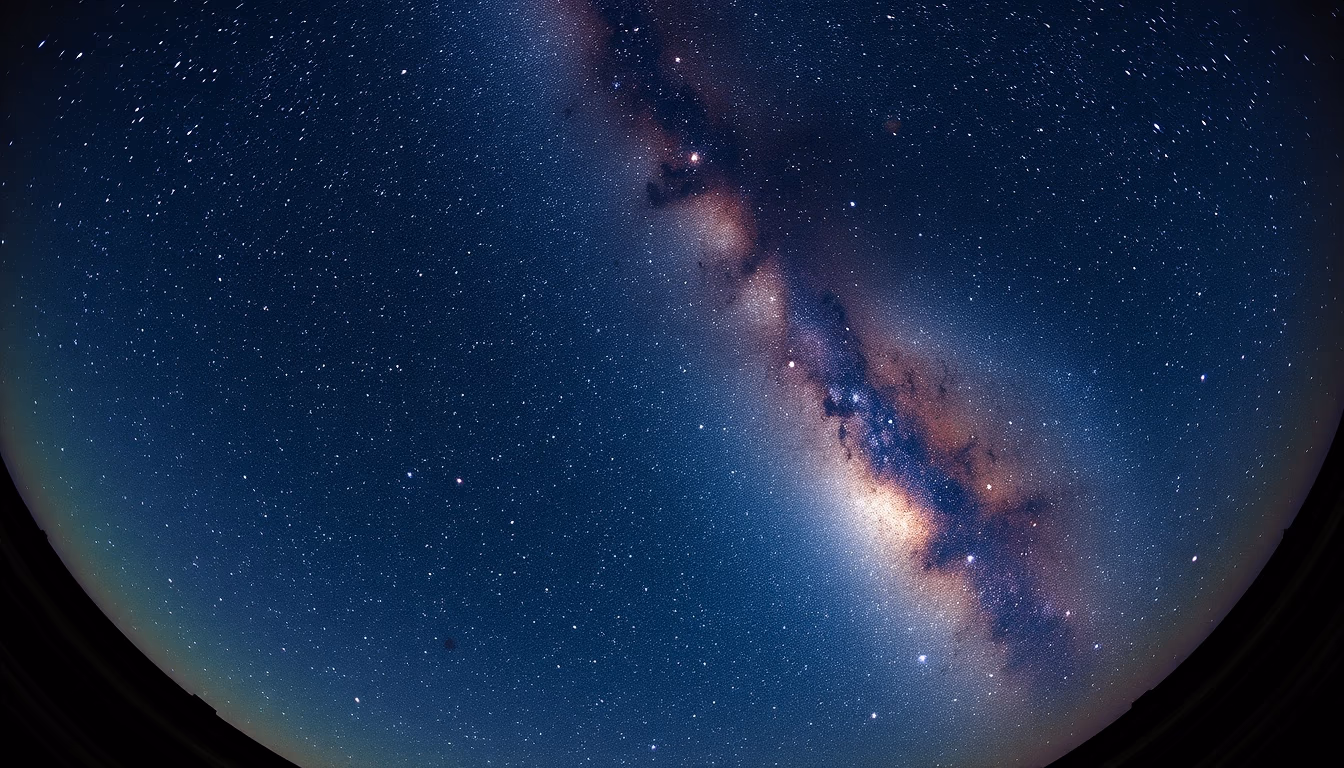 milky way center galactic in editorial style