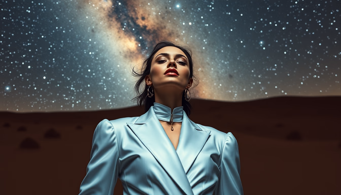 milky way center galactic in editorial style