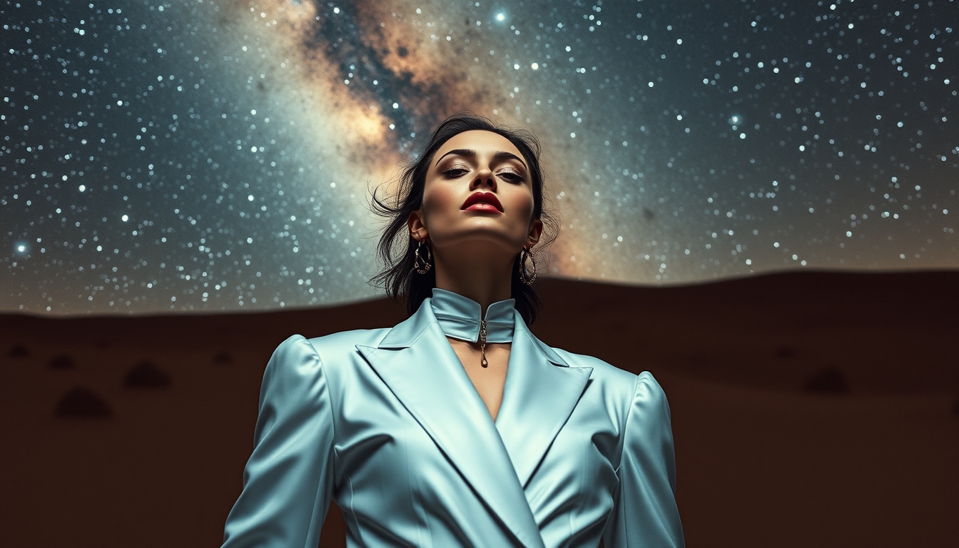 milky way center galactic in editorial style