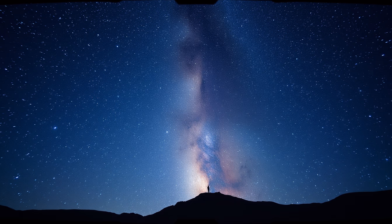 milky way center galactic in editorial style