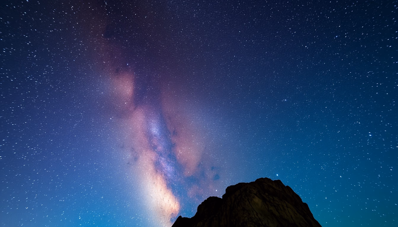 milky way center galactic in editorial style