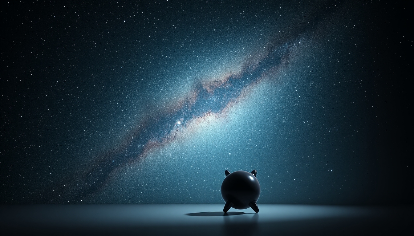 milky way center galactic in editorial style