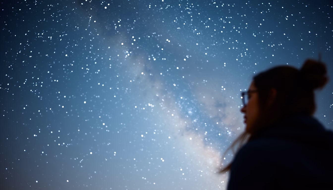 milky way galaxy long exposure in editorial style