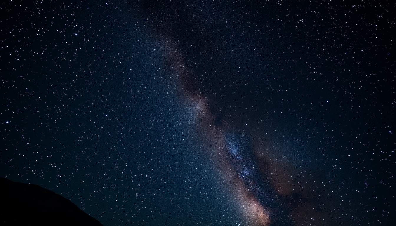 milky way stars in editorial style