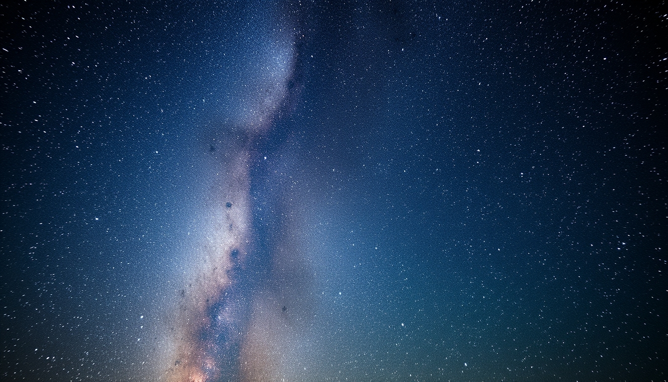 milky way stars in editorial style