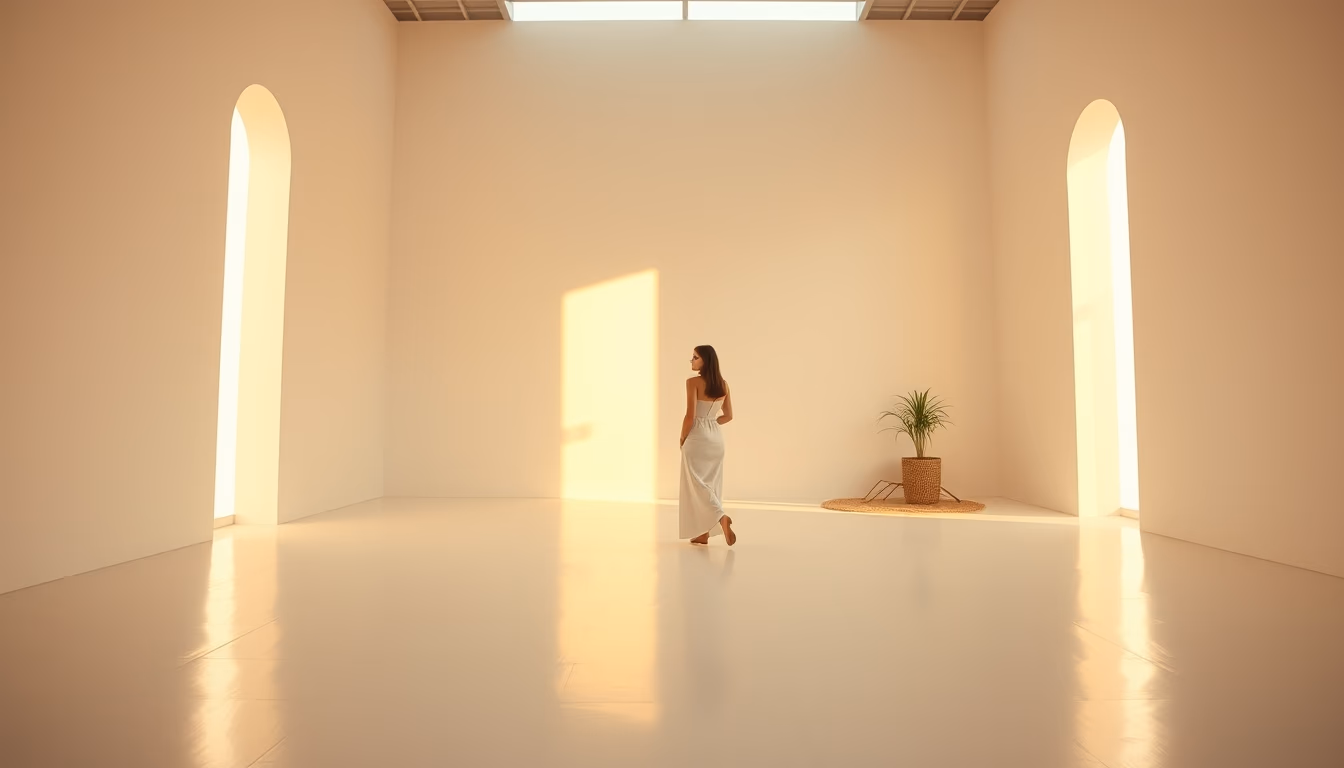 minimalist white space in editorial style