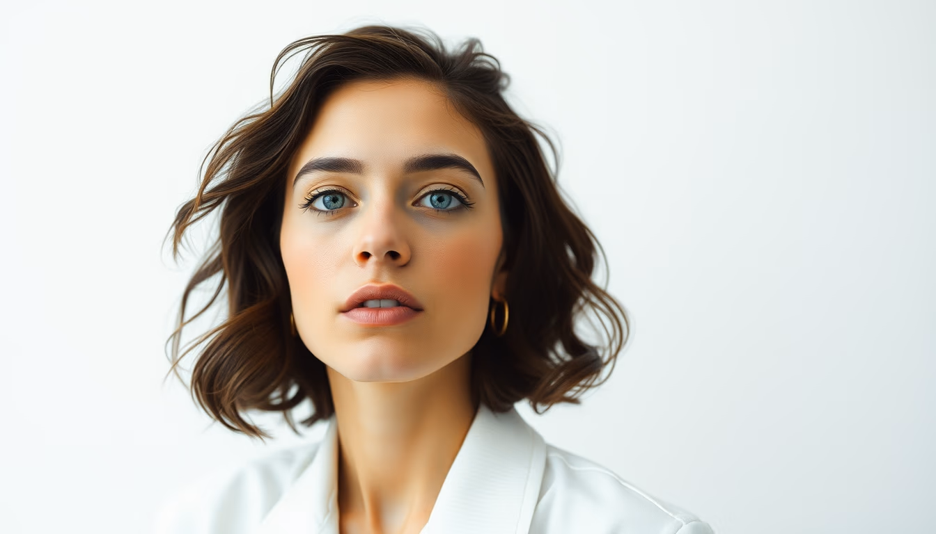 minimalist white space in editorial style