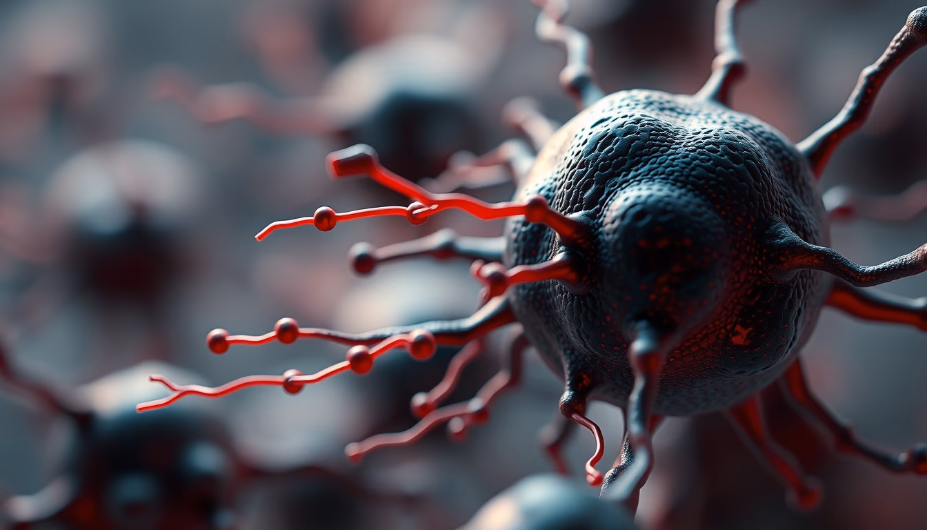 mitochondria 3d render in editorial style