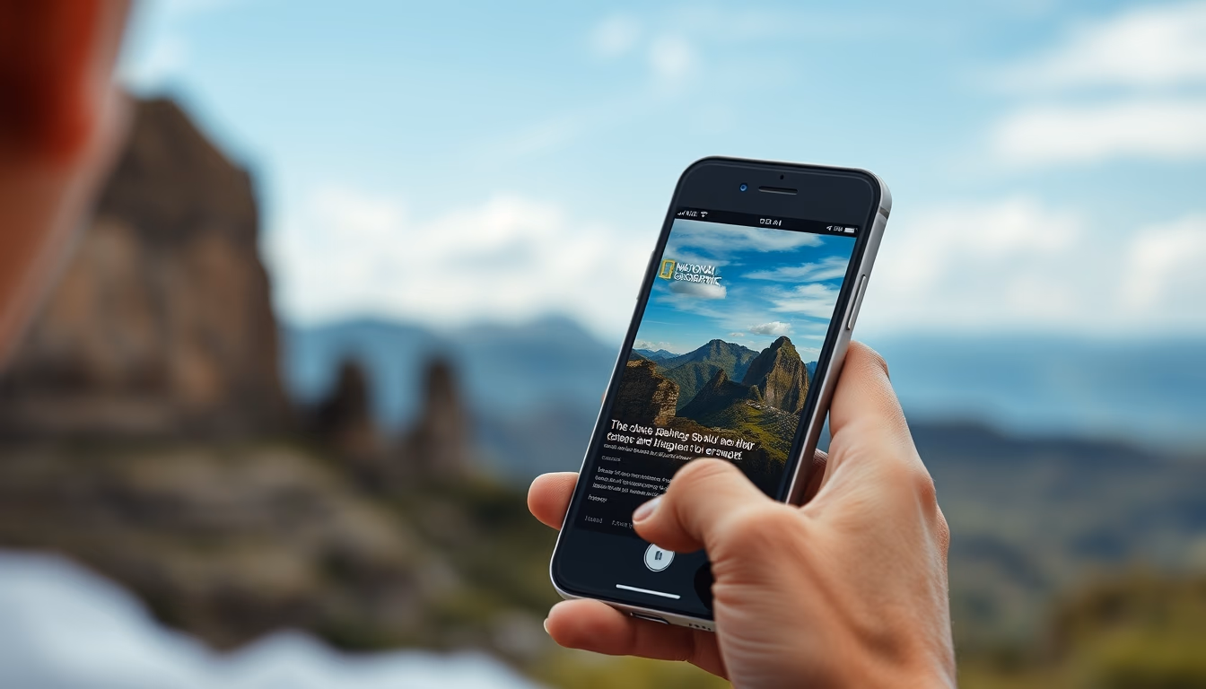 mobile app onboarding in editorial style