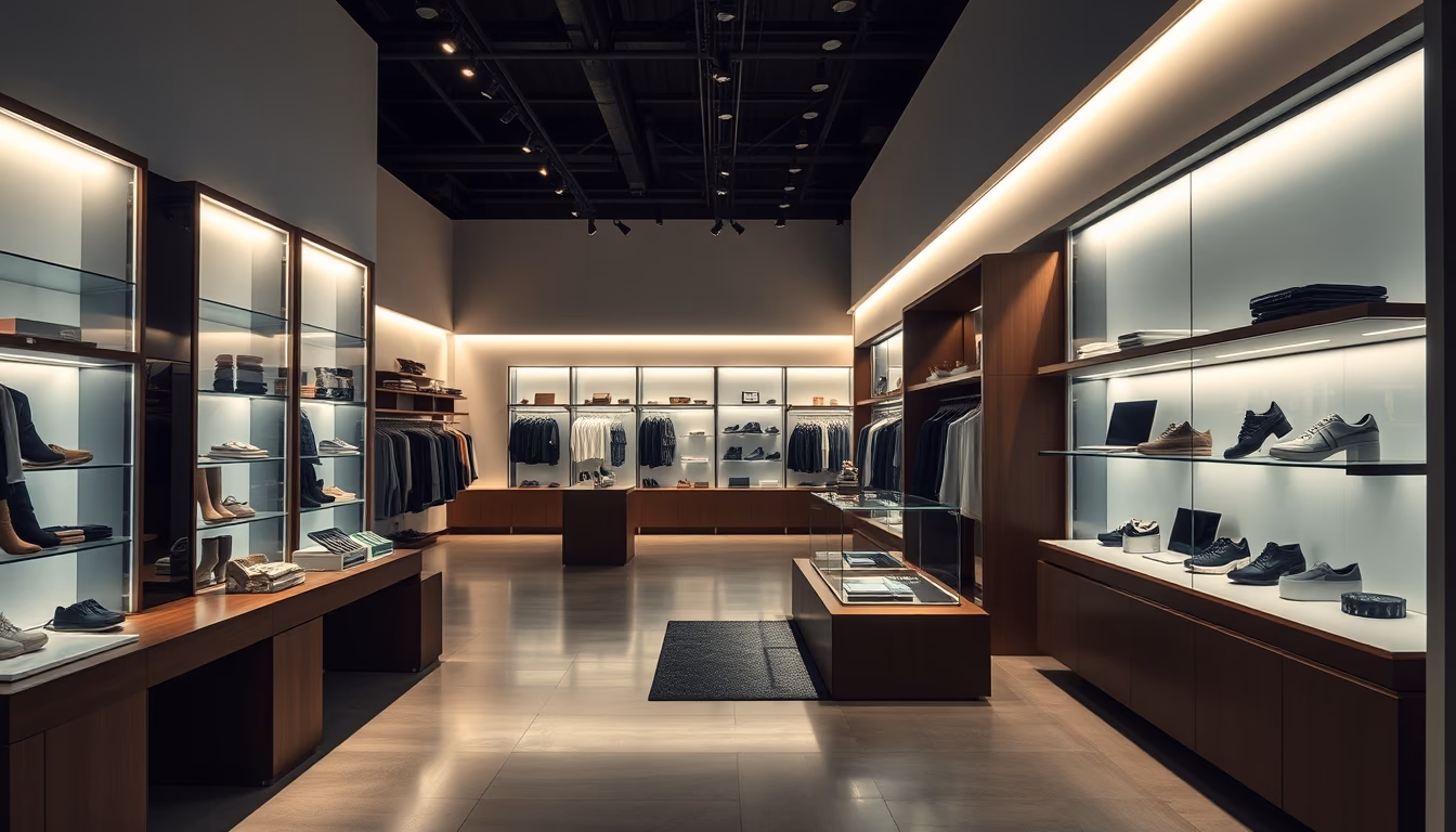 Modern retail store minimalist em estilo editorial
