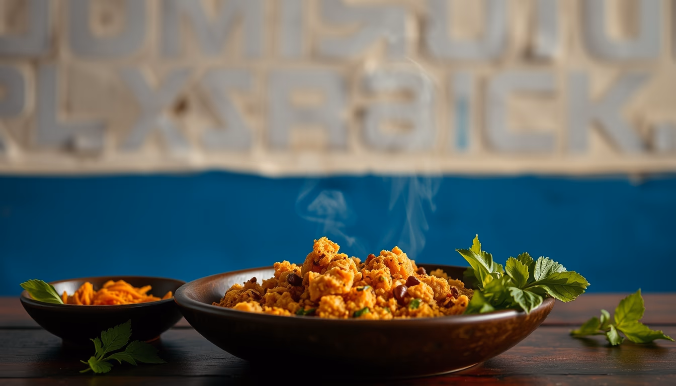 mofongo puerto rican in editorial style