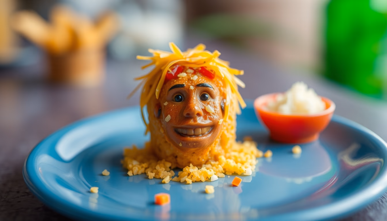 mofongo puerto rican in editorial style