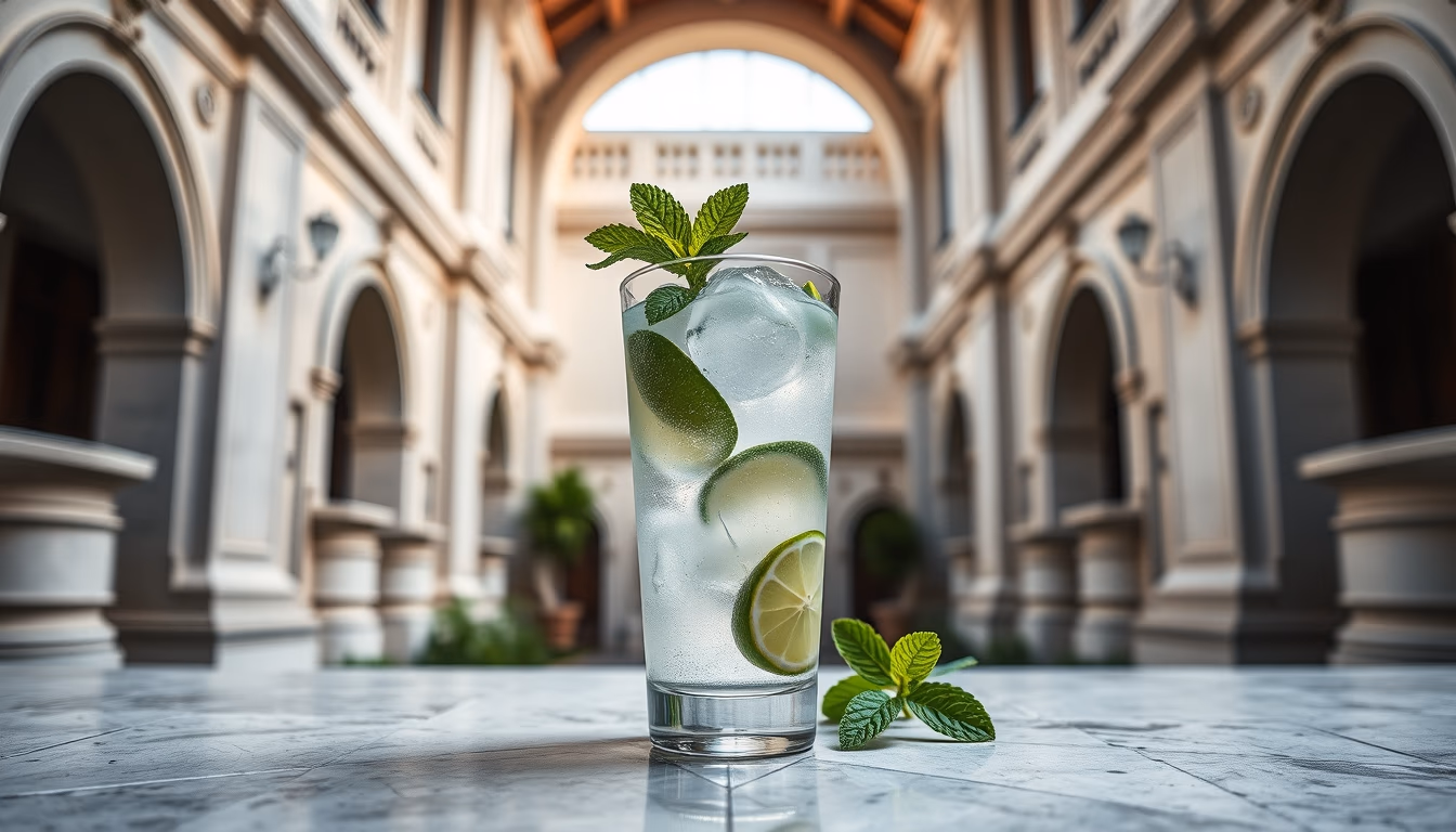 mojito mint lime in editorial style