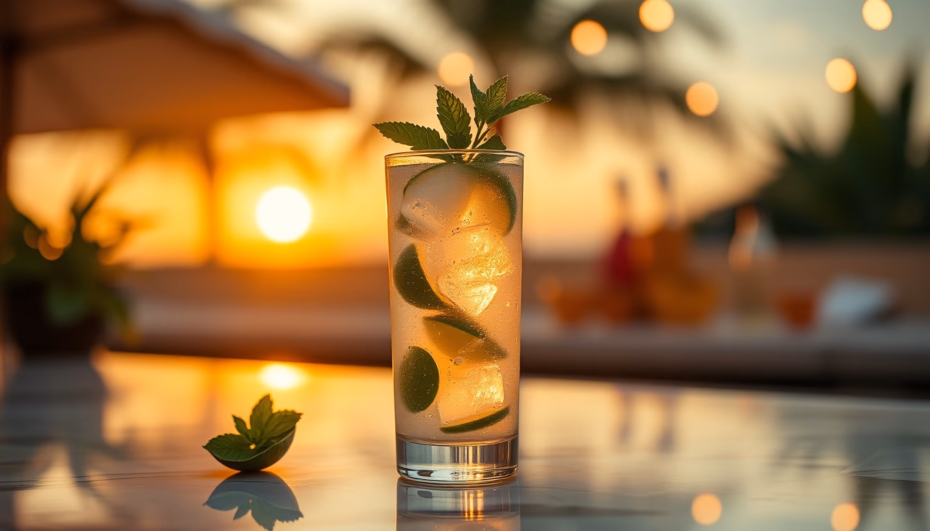 mojito mint lime in editorial style