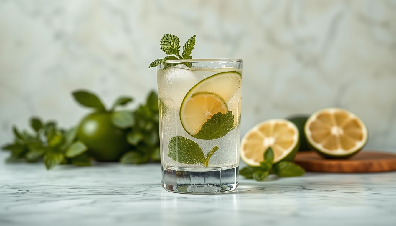 mojito mint lime in editorial style