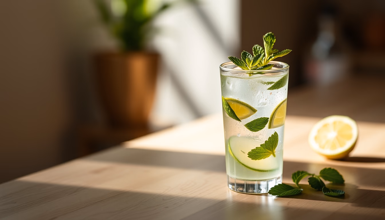 mojito mint lime in editorial style