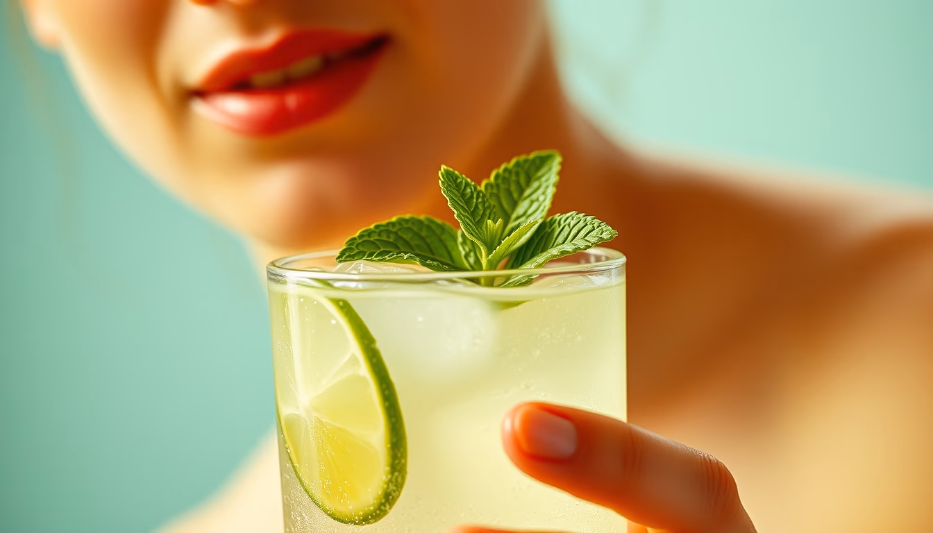 mojito mint lime in editorial style