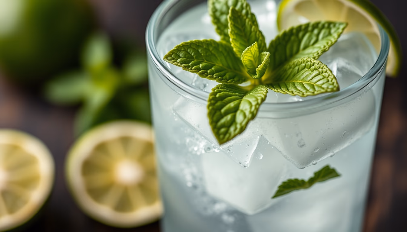 mojito mint lime in editorial style