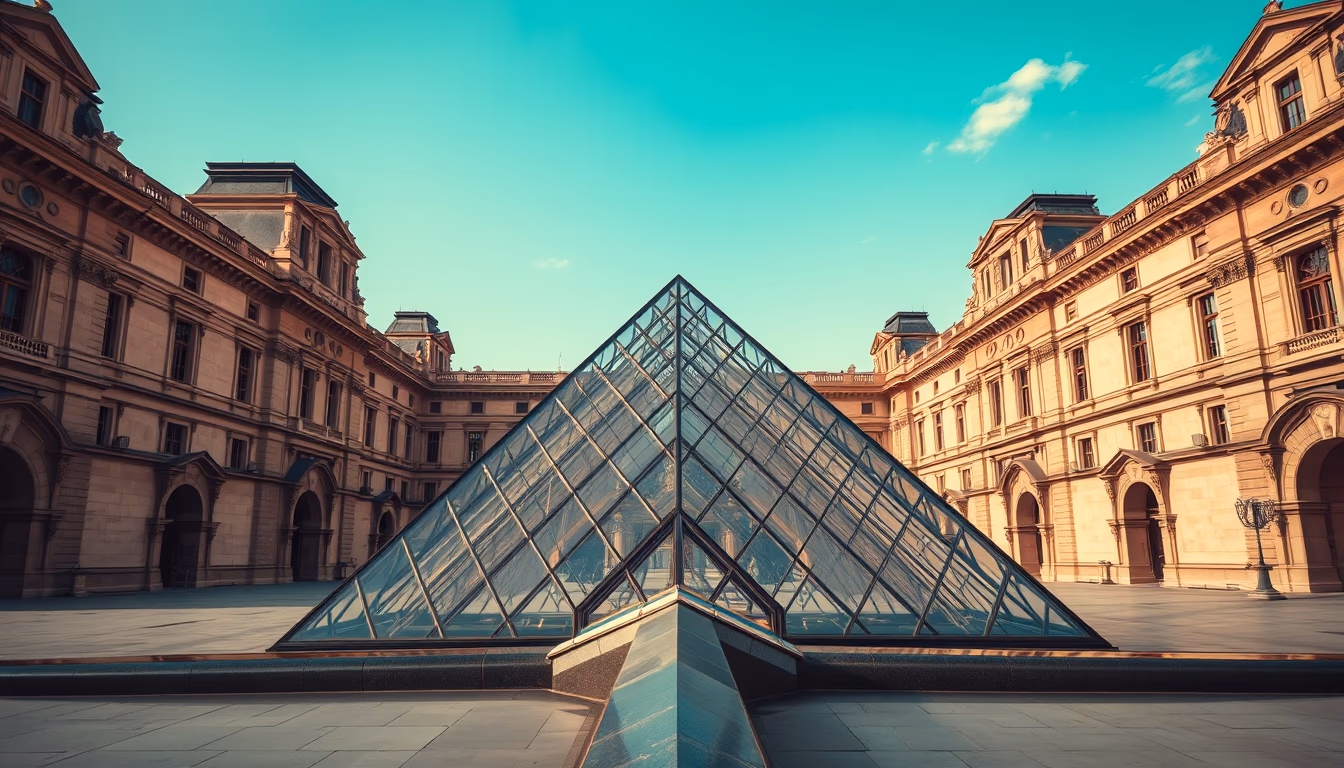 mona lisa louvre in editorial style