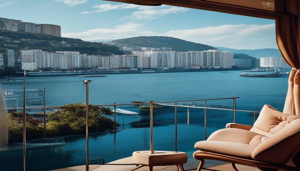 Monaco apartment marina view em fotografia editorial de luxo