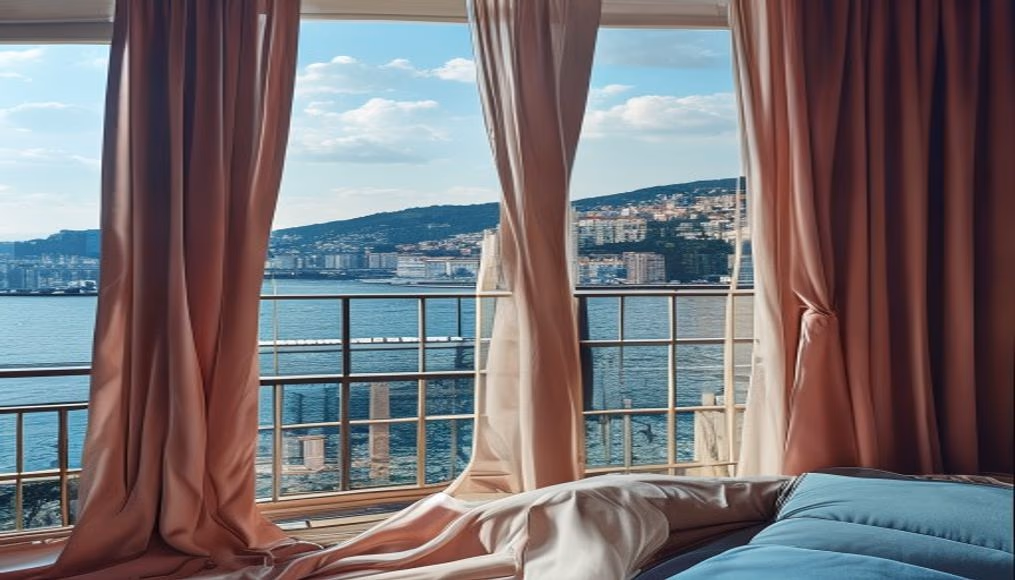 monaco apartment marina view in luxury editorial photography