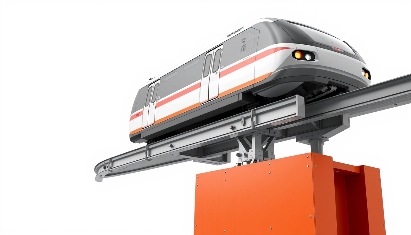 monorail elevated in editorial style