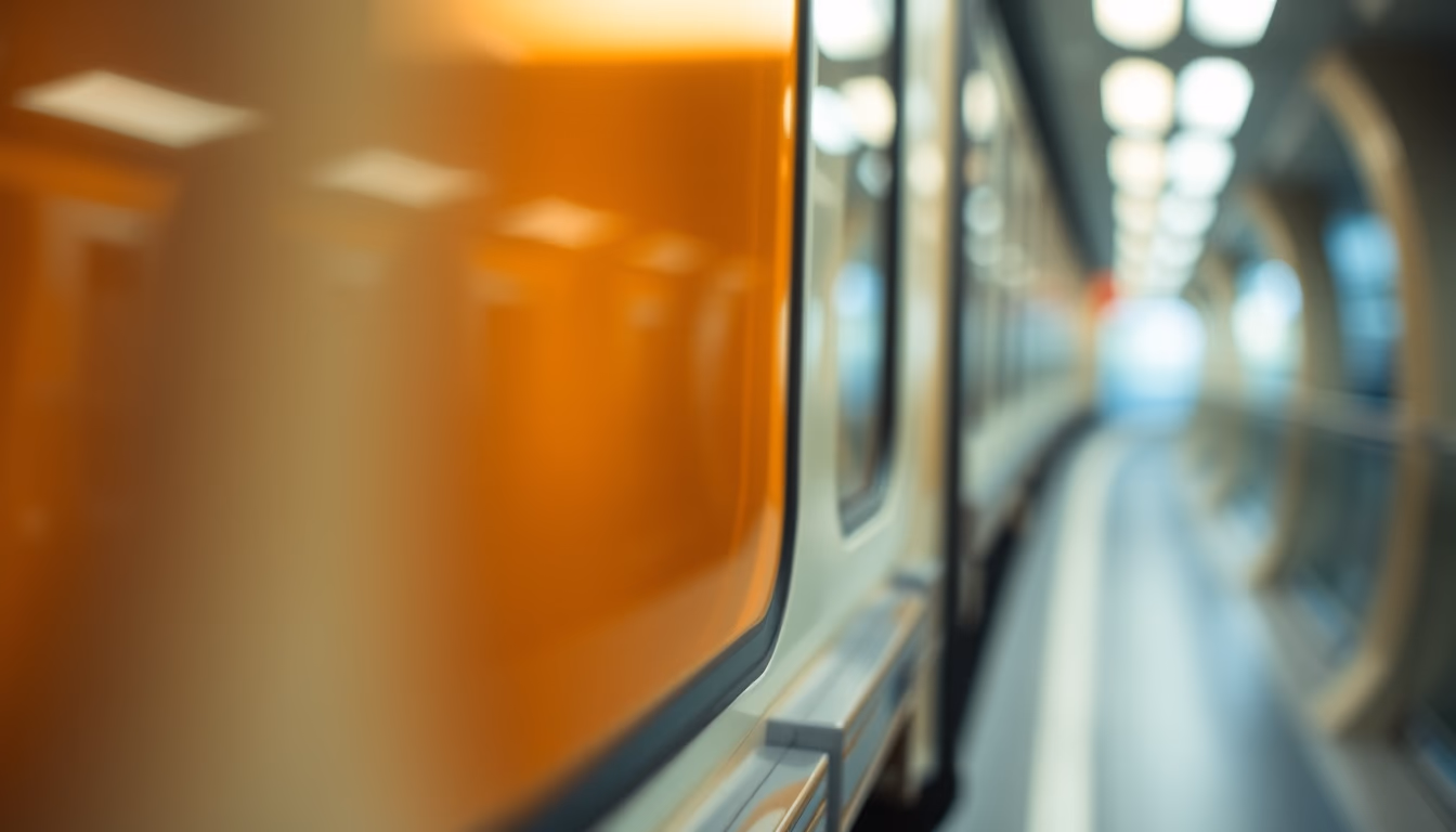 monorail elevated in editorial style