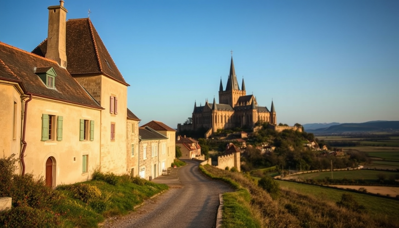 mont saint michel france in editorial style