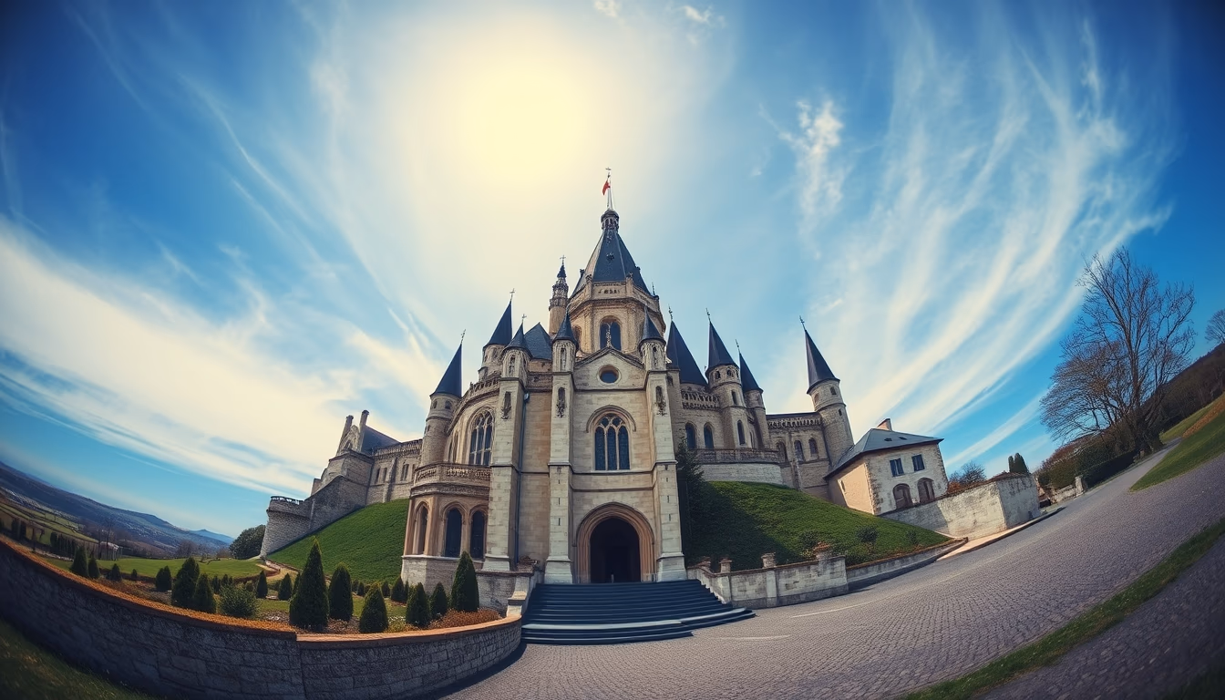 mont saint michel france in editorial style