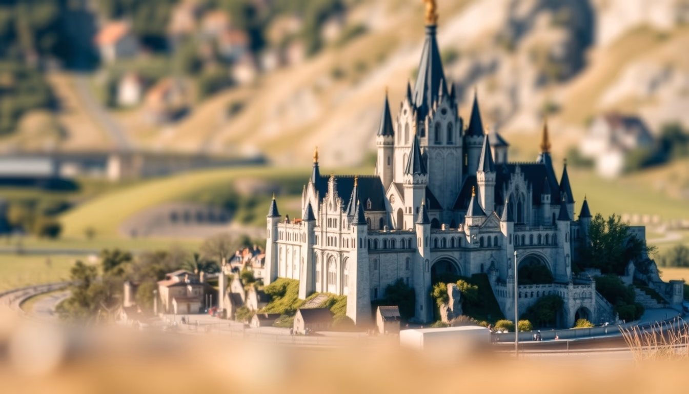 mont saint michel france in editorial style