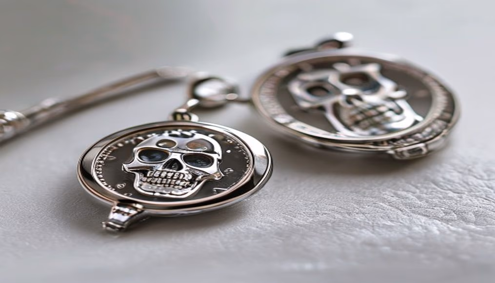 montblanc skeleton cufflinks in luxury editorial photography