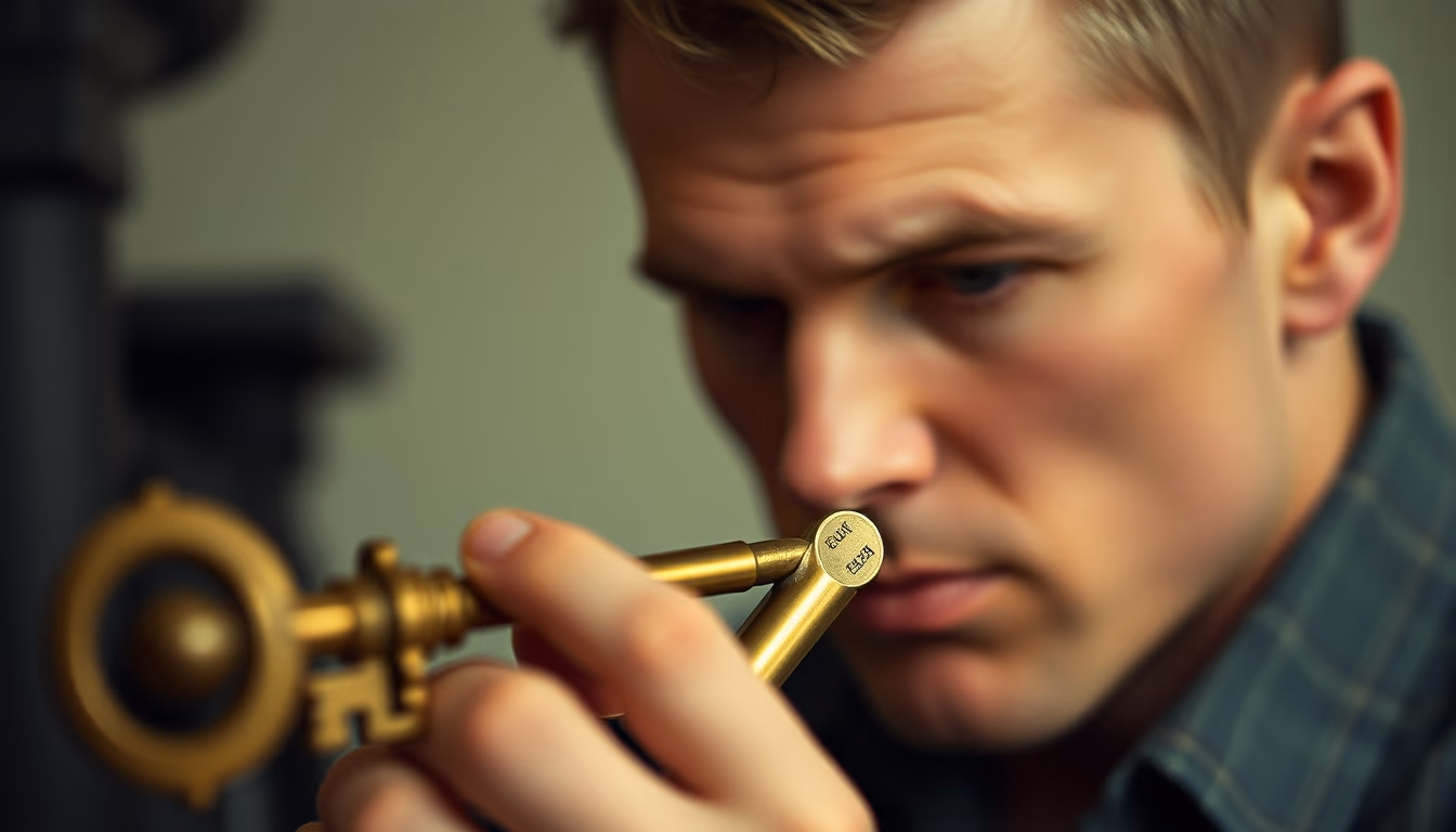 morse code key brass in editorial style