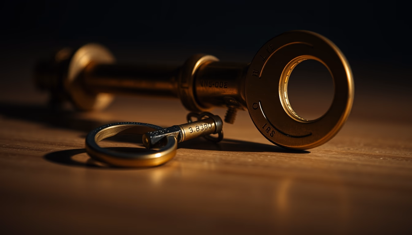 morse code key brass in editorial style