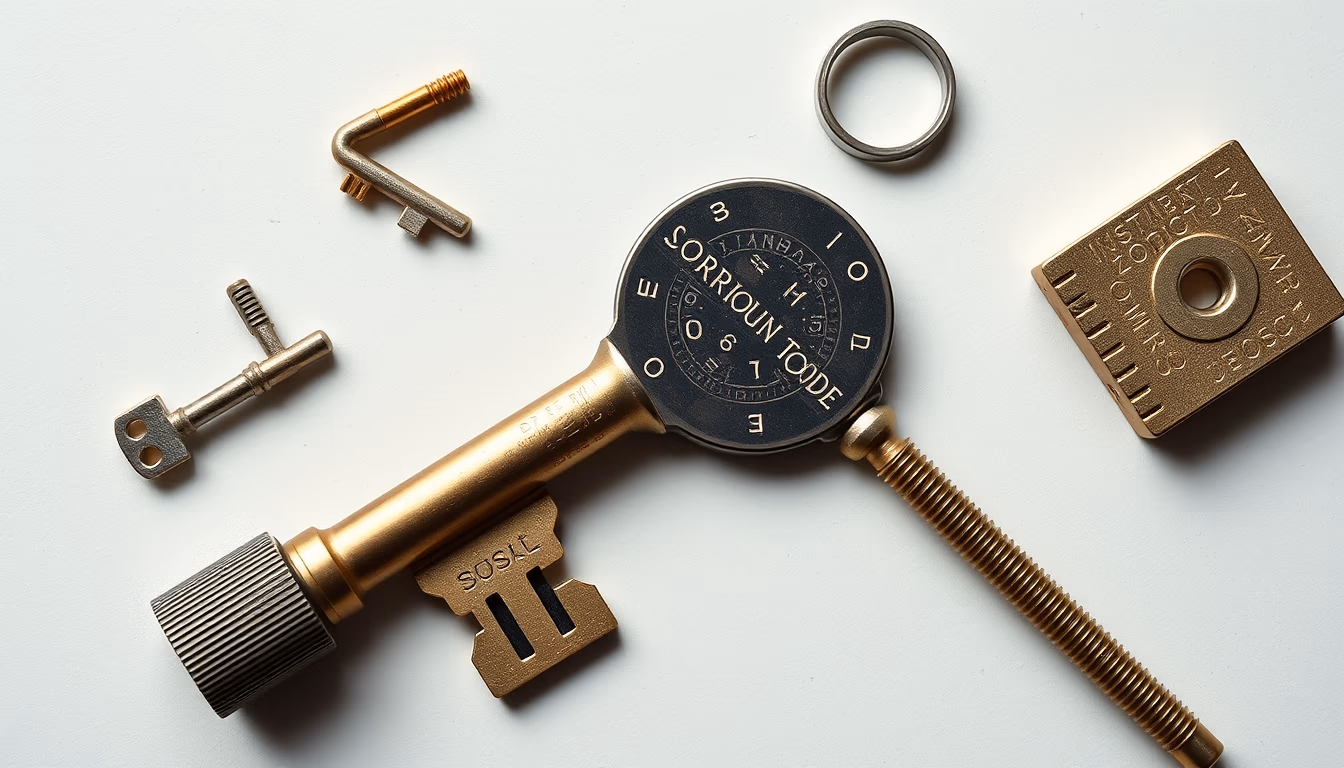 morse code key brass in editorial style