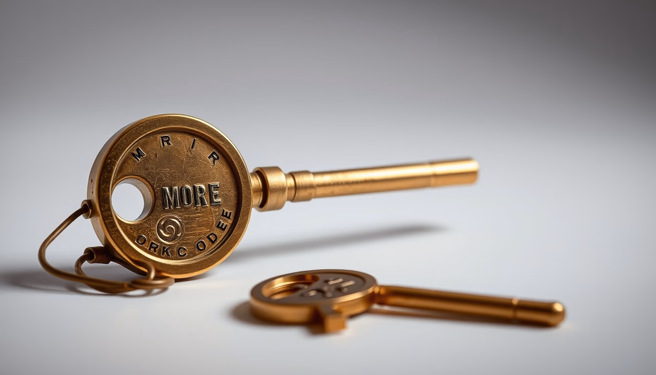 morse code key brass in editorial style
