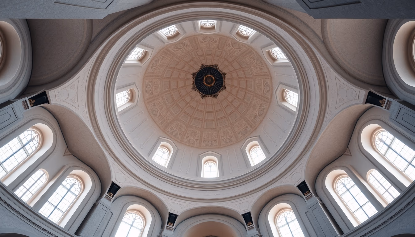 Mosque dome interior em estilo editorial