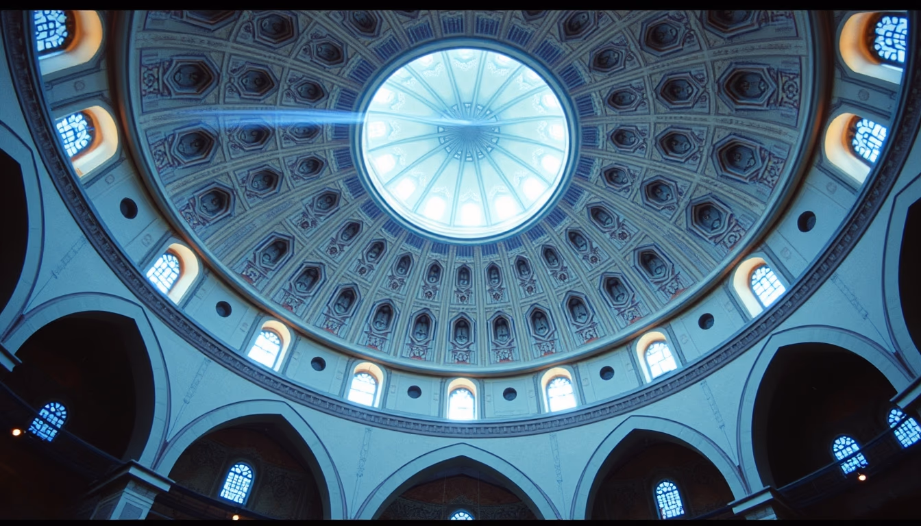 Mosque dome interior em estilo editorial