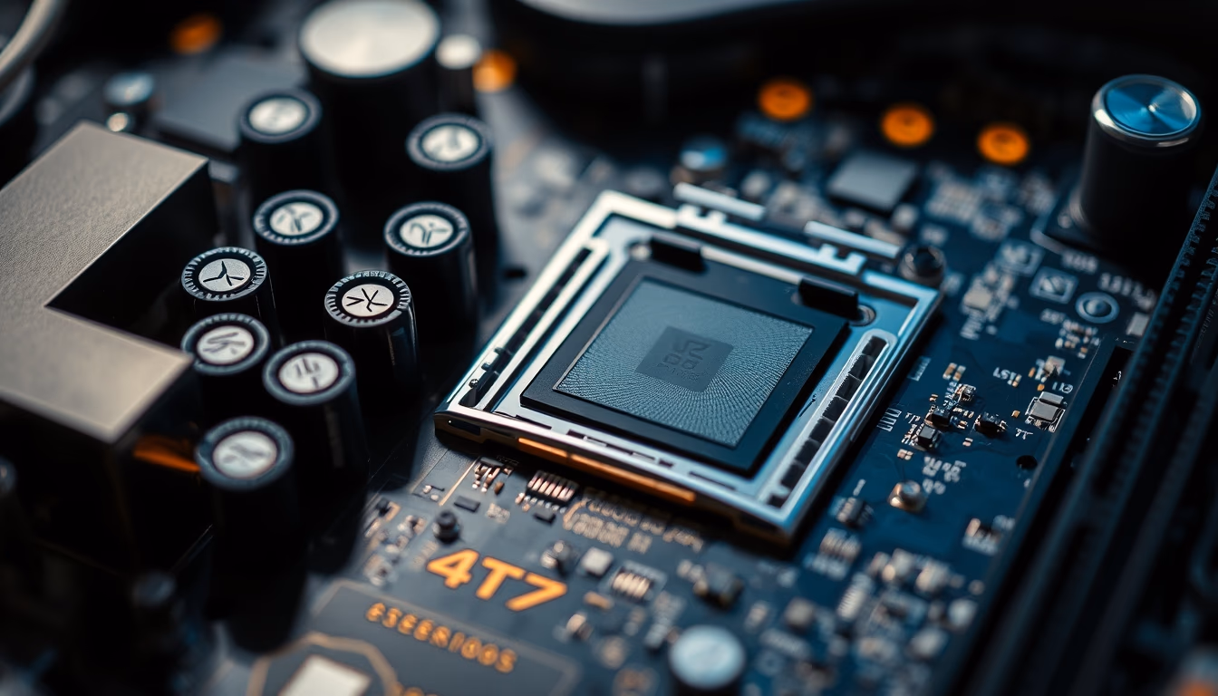 Motherboard atx detail em estilo editorial