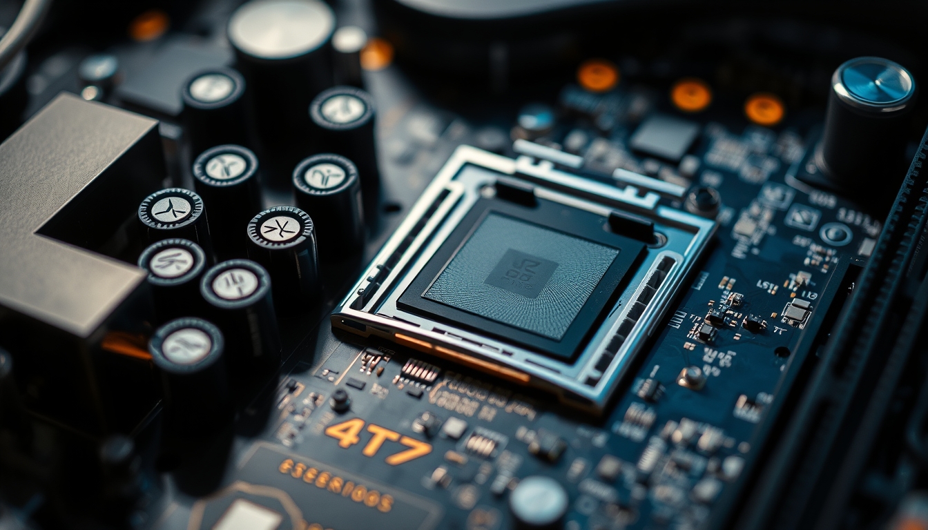 motherboard atx detail in editorial style