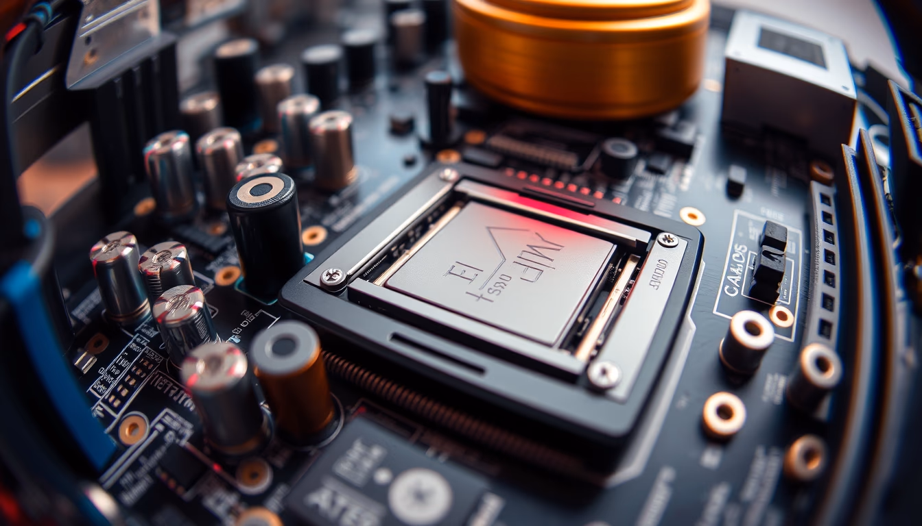 motherboard atx detail in editorial style