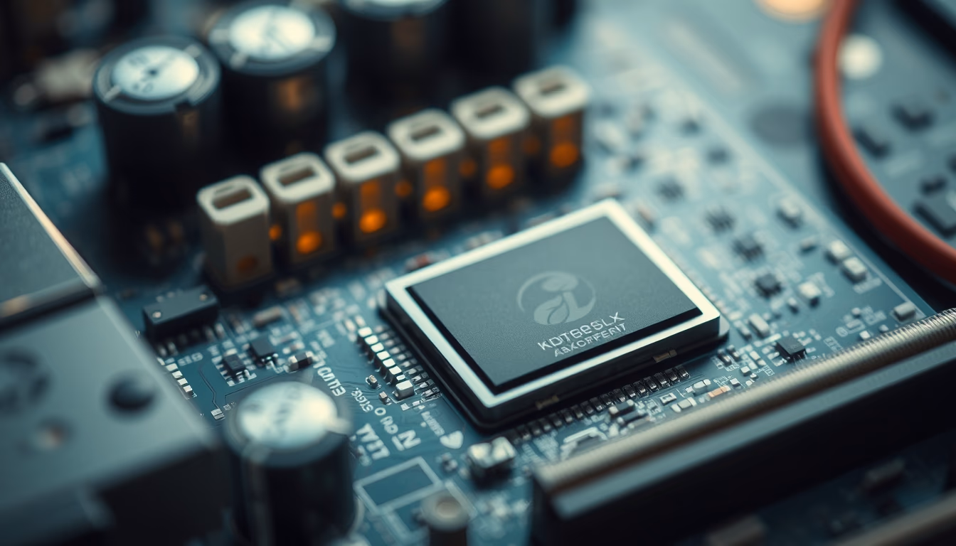 motherboard atx detail in editorial style