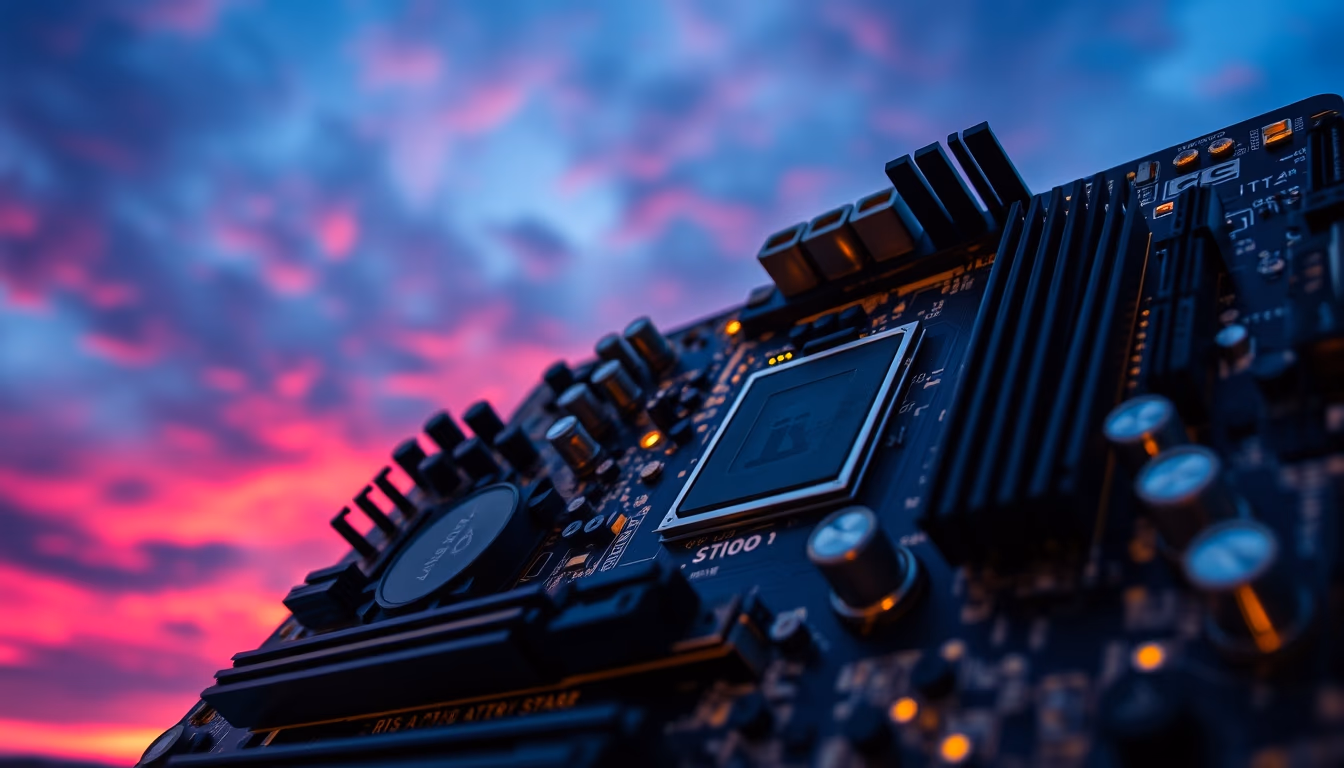 motherboard atx detail in editorial style