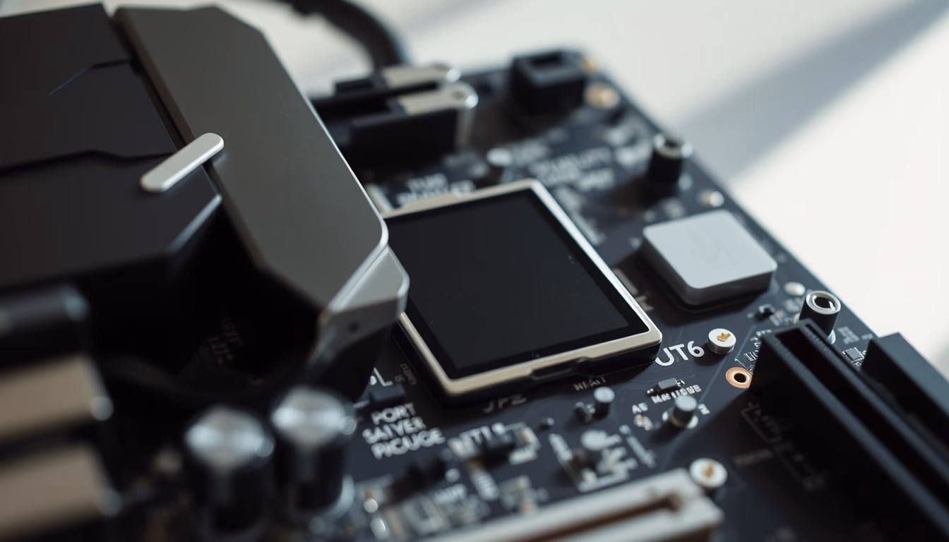 Motherboard atx detail em estilo editorial