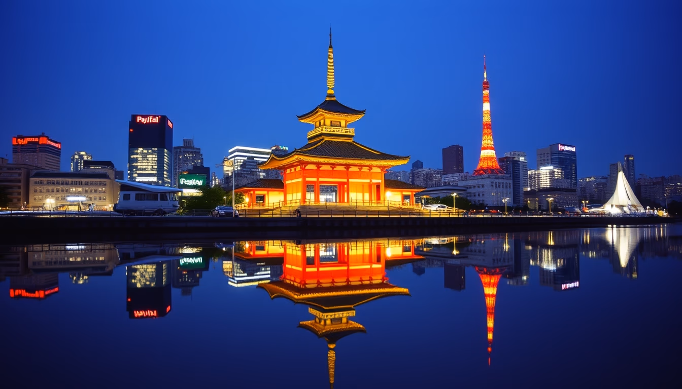 mount fuji japan reflection in editorial style