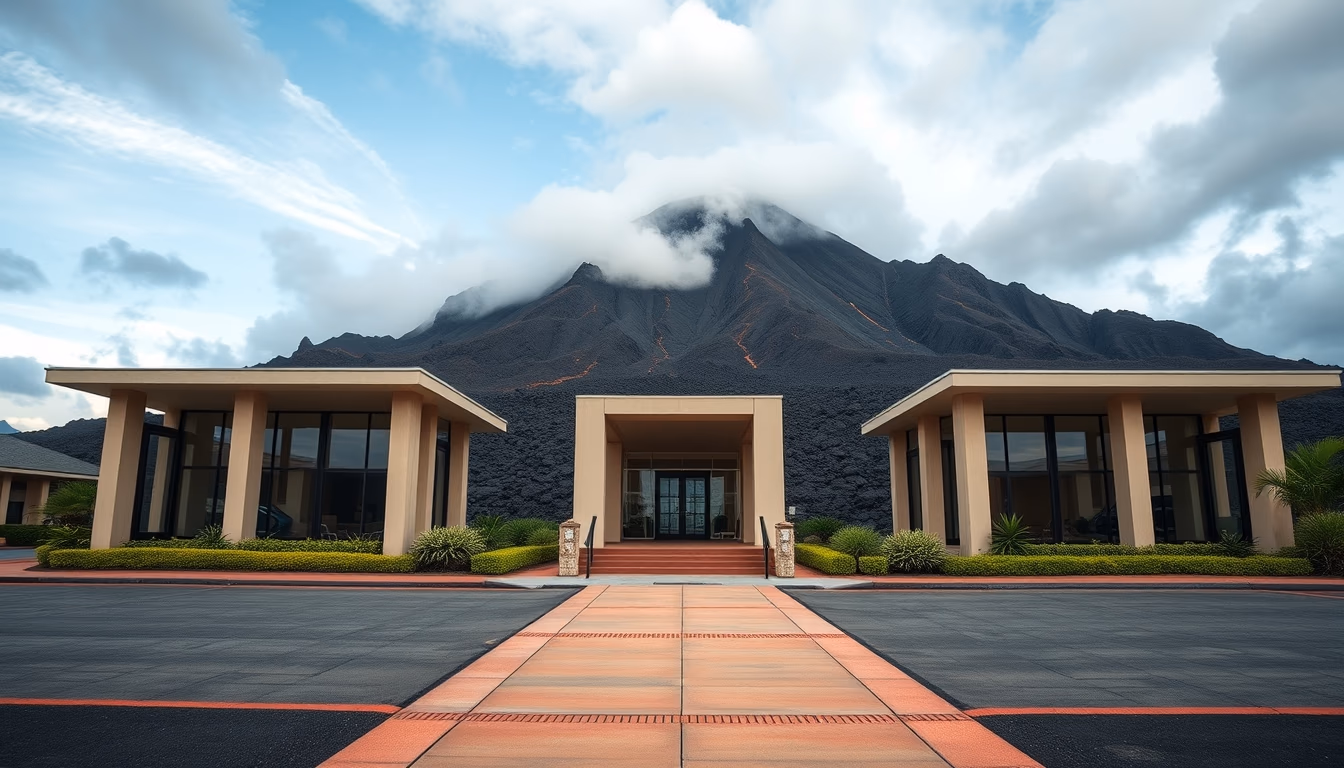 mount kilauea lava in editorial style