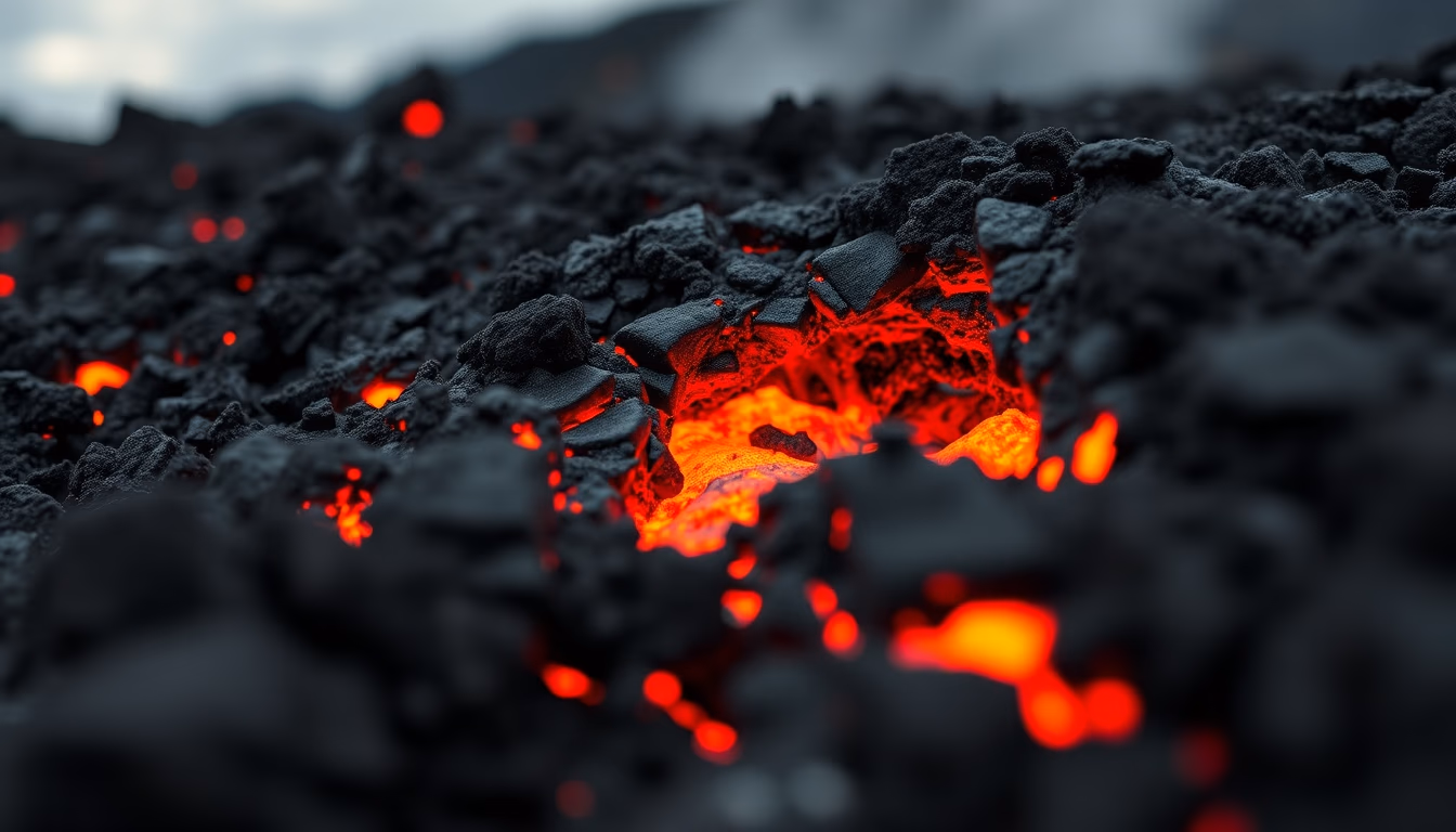 mount kilauea lava in editorial style