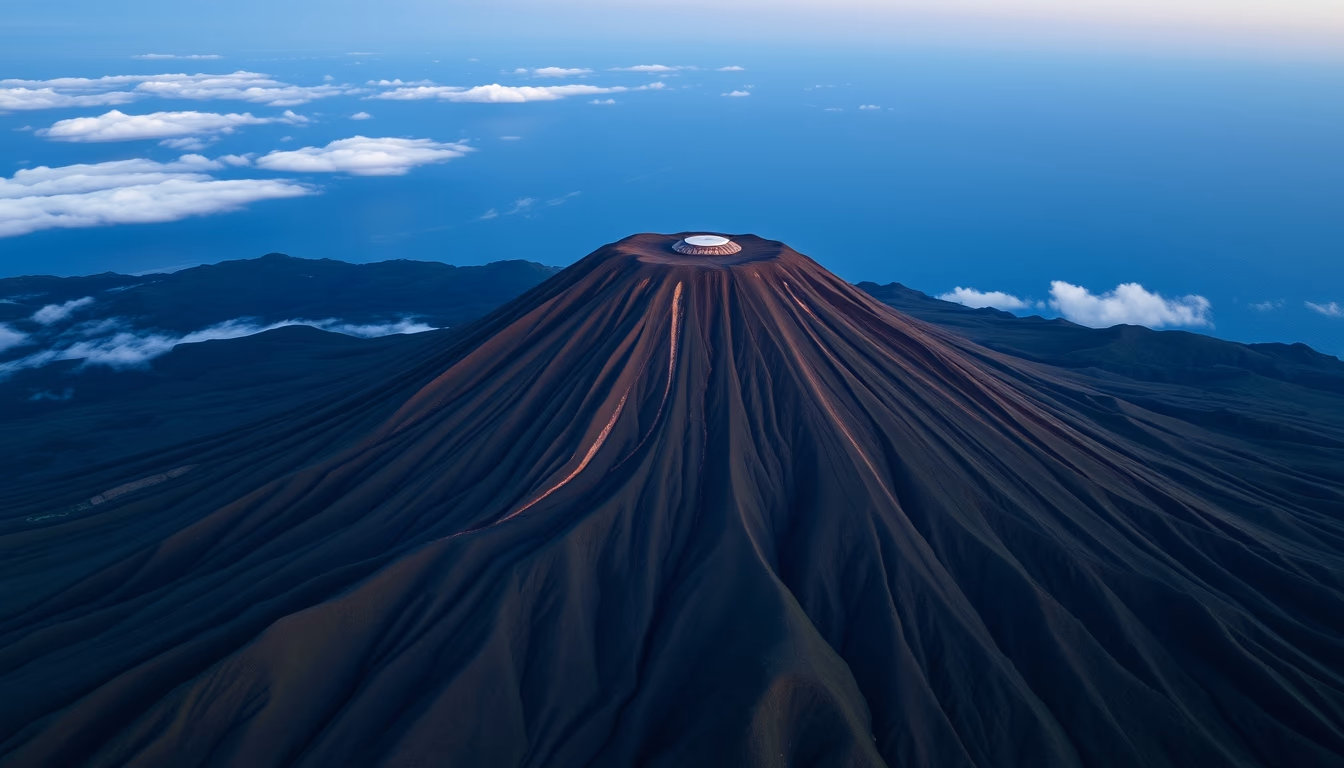 mount yasur vanuatu in editorial style