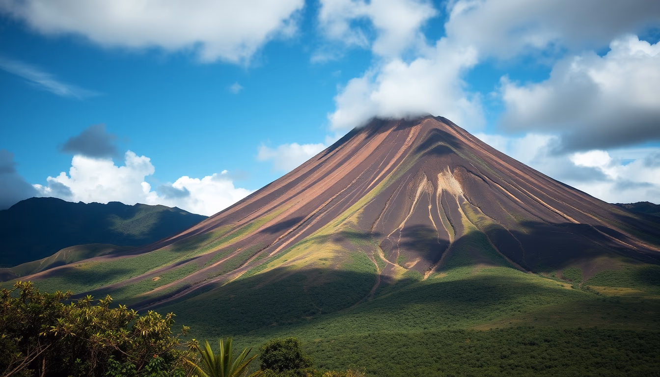 mount yasur vanuatu in editorial style